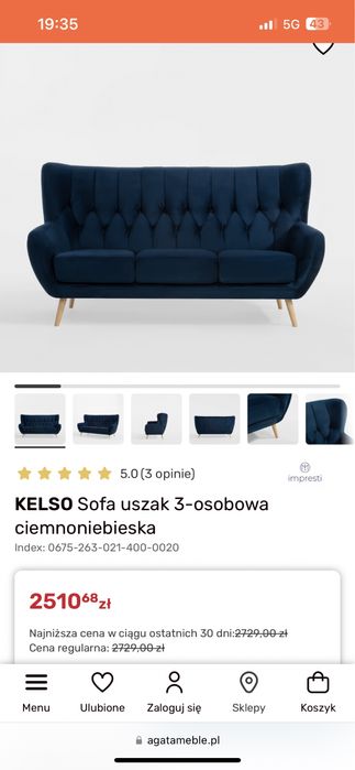 2 osobowa i 3 osobowa sofa