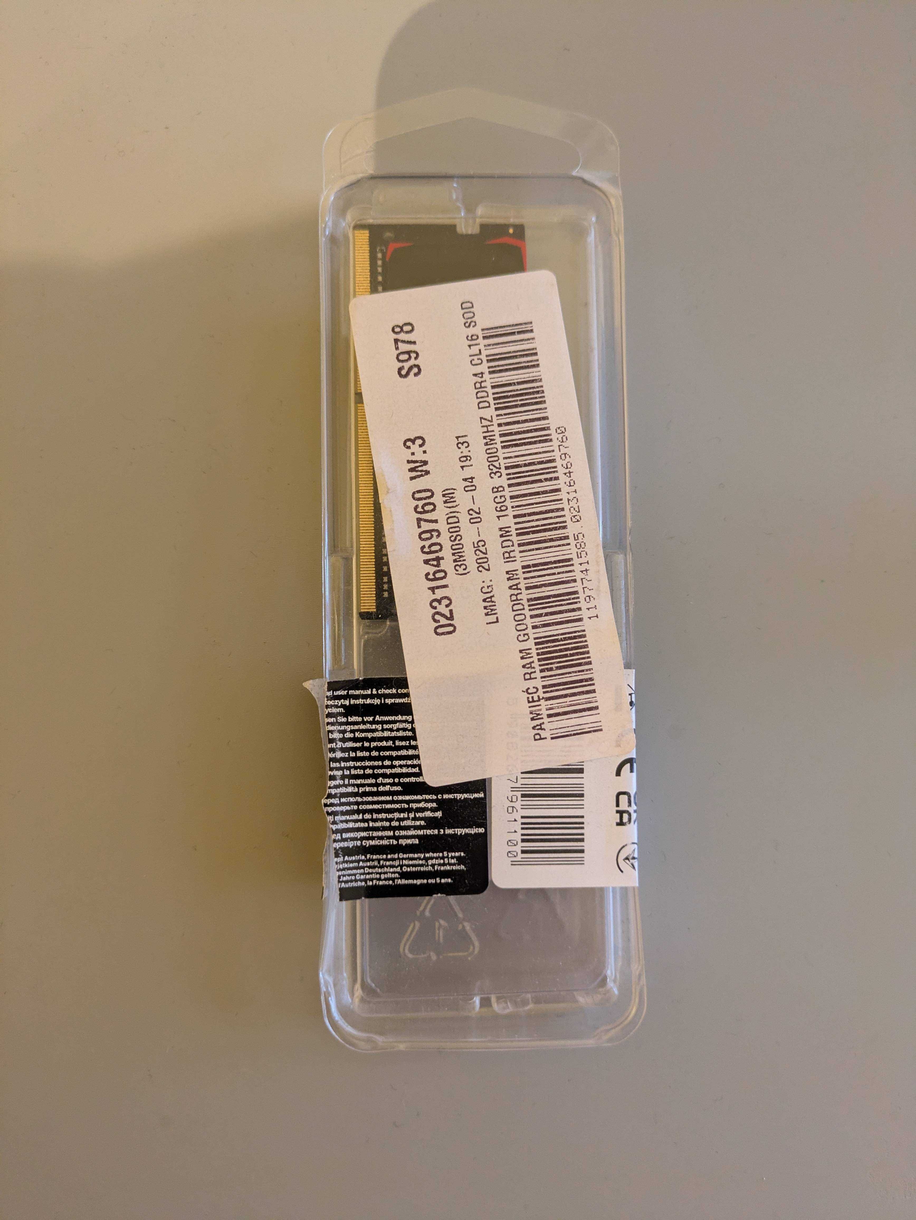 Goodram so-dimm, ram do laptopa, DDR4 P 3200MHz CL16