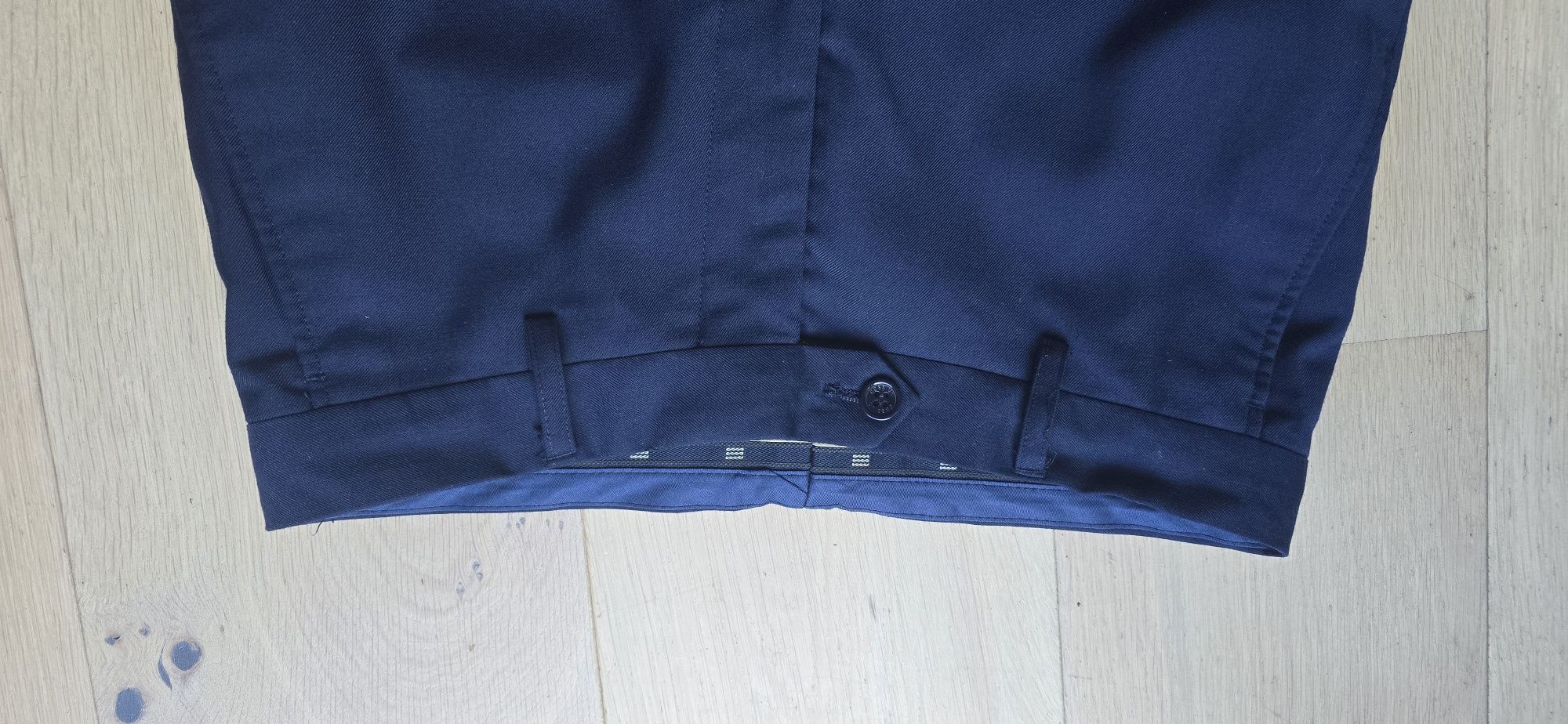 Spodnie kant eleganckie Wall Street 80/170 granatowe