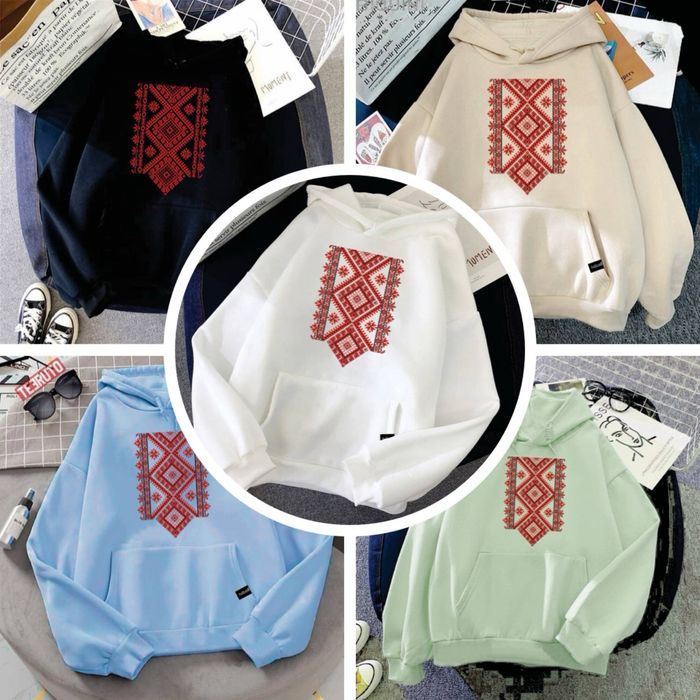 Худі жіноче на флісі з принтом ВИШИВАНКА кофта Спортивний костюм