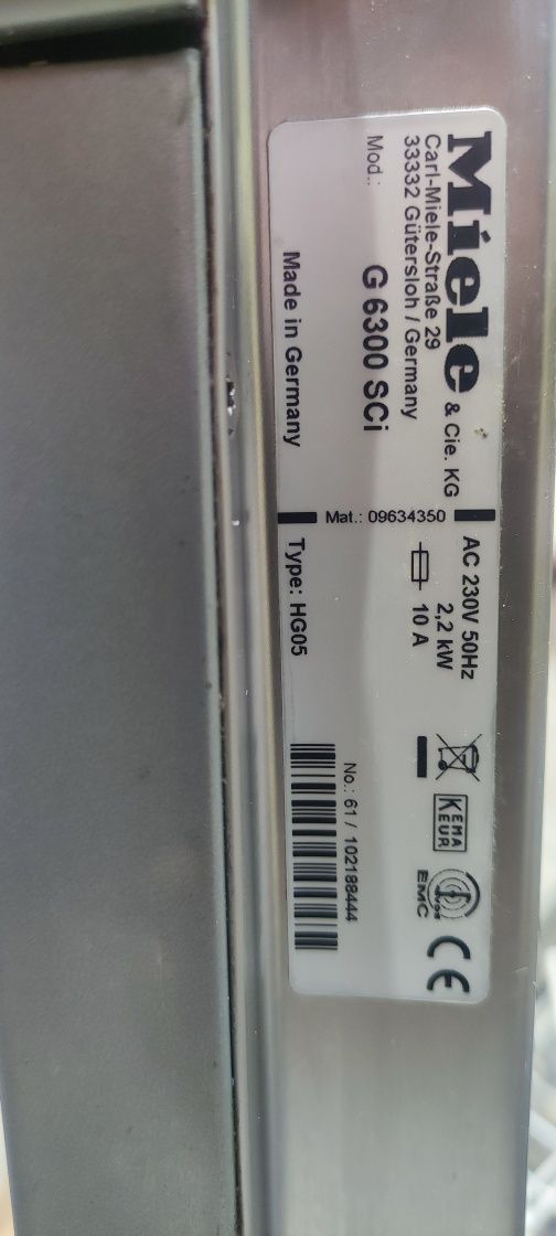 Zmywarka Miele G 6300 SCi