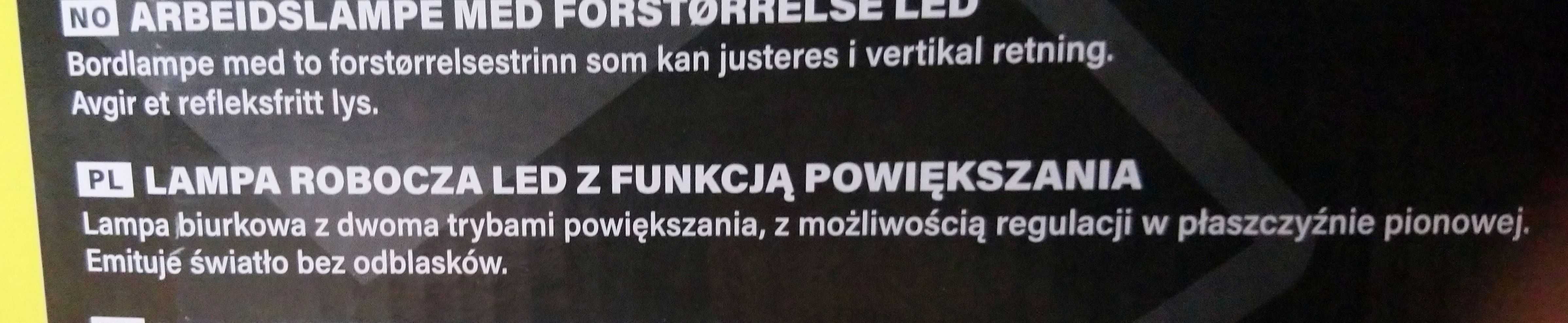 Lampa LED ze szkłem powiększającym