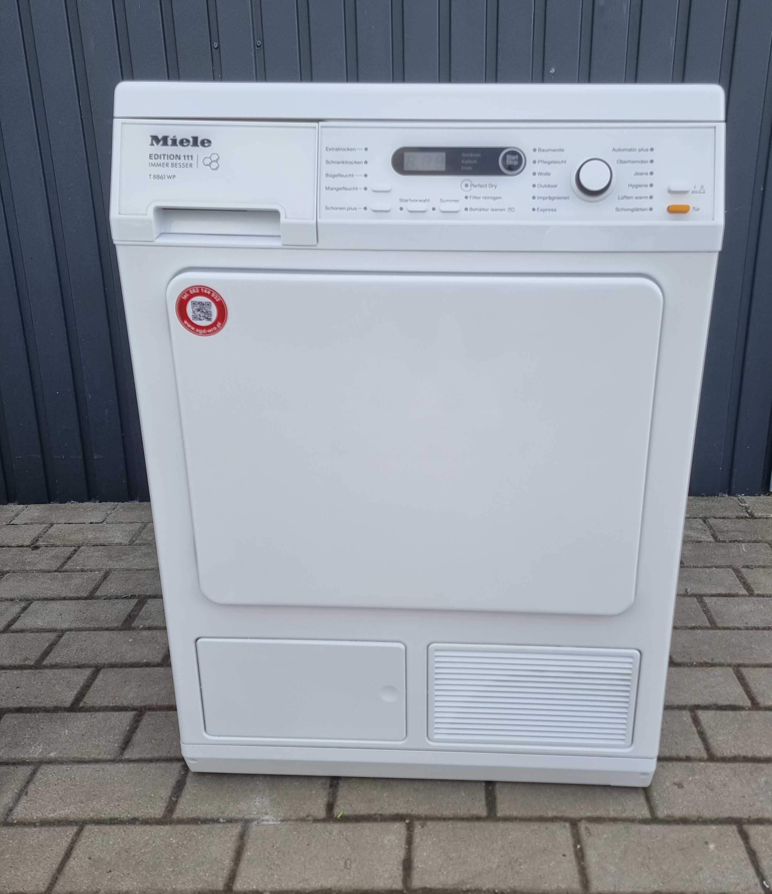 Suszarka z pompą ciepła Miele T 8861 WP Edition 111, 8kg, Perfect Dry