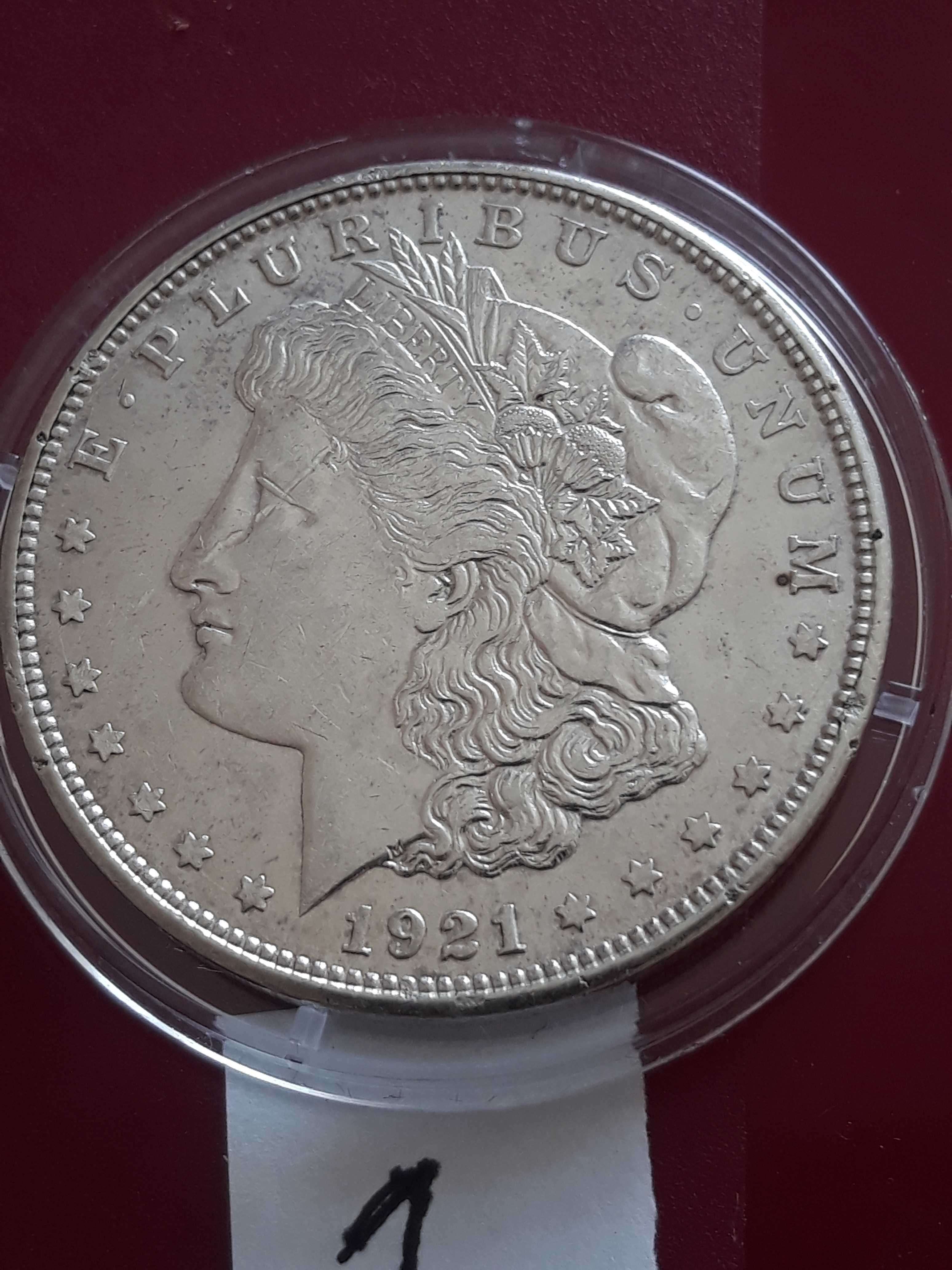 1 Dolar USA  - Morgan  - 1921 r. - nr. 1 - mennica D