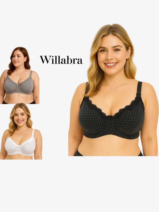 Stanik ciążowy Willabra do karmienia bawełniane rozmiar E