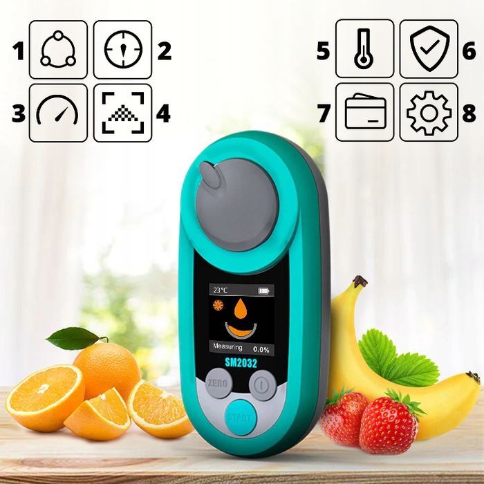 Refraktometr Cyfrowy Miernik Cukru Tester Brix0-32