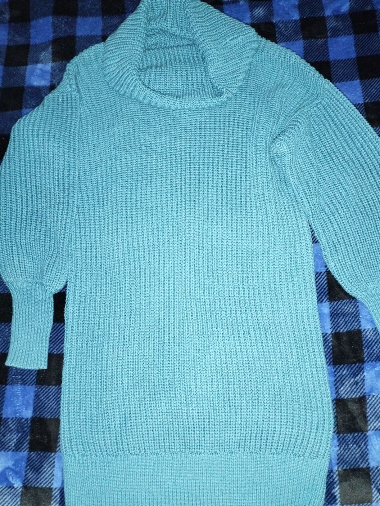 Reserved YFL Пуловер туніка з хомутом бірюза S розмір