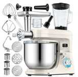 Robot kuchenny 1500 W wielofunkcyjny mikser 3w1 /srebny lub beżowy
