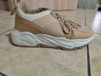 Sneakersy SINSAY, beż, sportowe, adidasy, 40/41, gruba podeszwa !!!