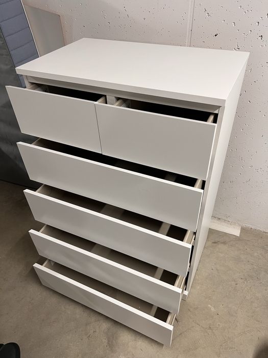 Komoda MALM Biały-mat 80x123x48