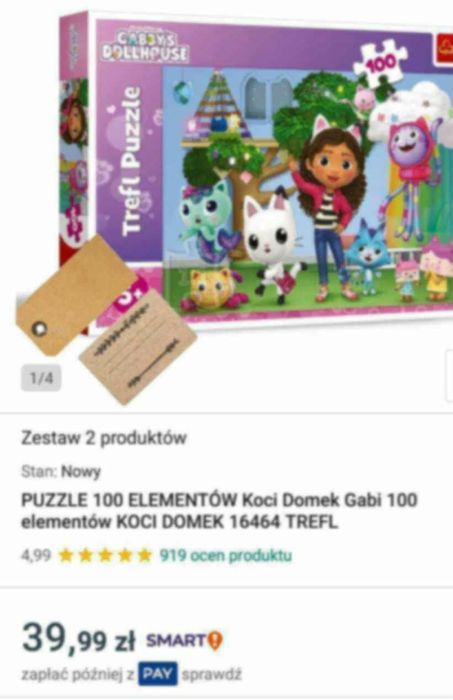 Puzzle Koci domek Gabi z opakowaniem układanka zabawa br. 1 el.