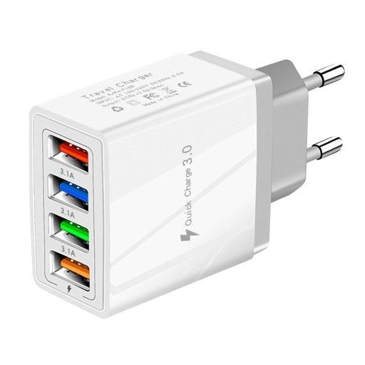 Ładowarka sieciowa 4 x USB port 3.0 A