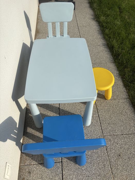 Ikea mammut zestaw 3 krzesła +stół