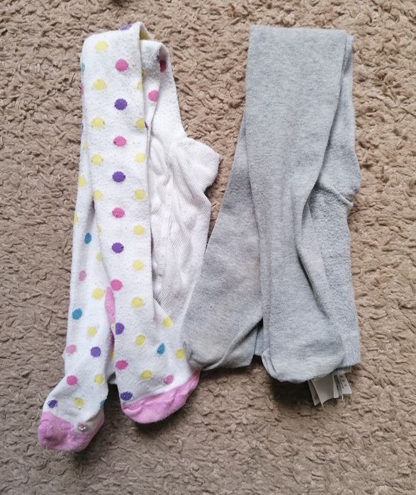 Zestaw 2 par rajstopek dla dziewczynki roz 110/116