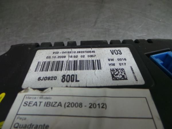 Quadrante / painel de instrumentos SEAT Ibiza IV (6J5, 6P1)