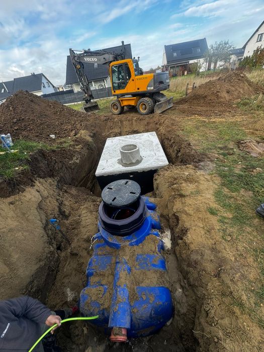 Usługi wodno-kanalizacyjne, oczyszczalnie, minikoparką, koparka kołowa