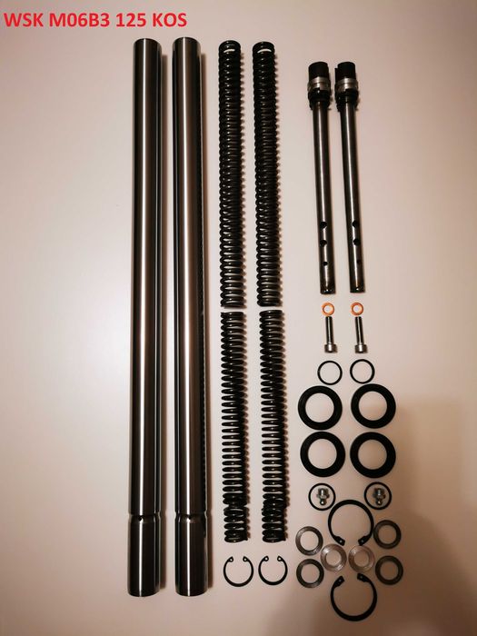 WSK 125 Kos zestaw zawieszenia widelca lagi chrom techniczny