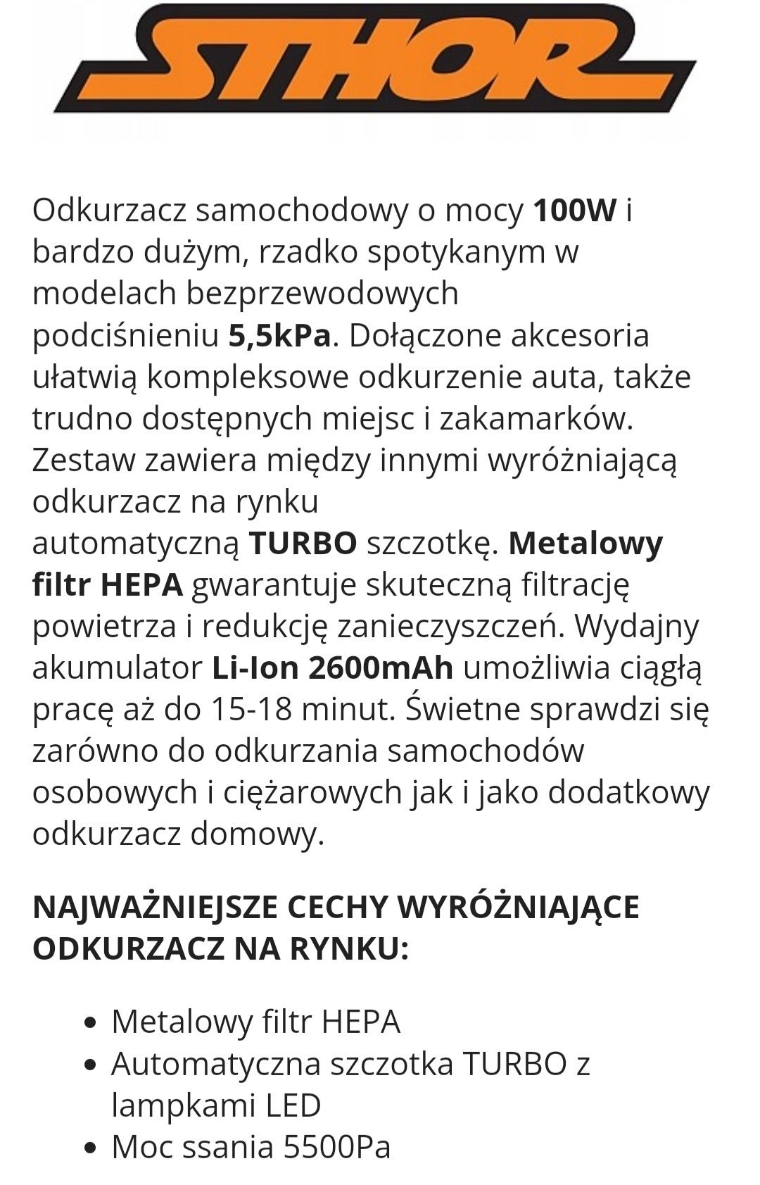 Odkurzacz samochodowy