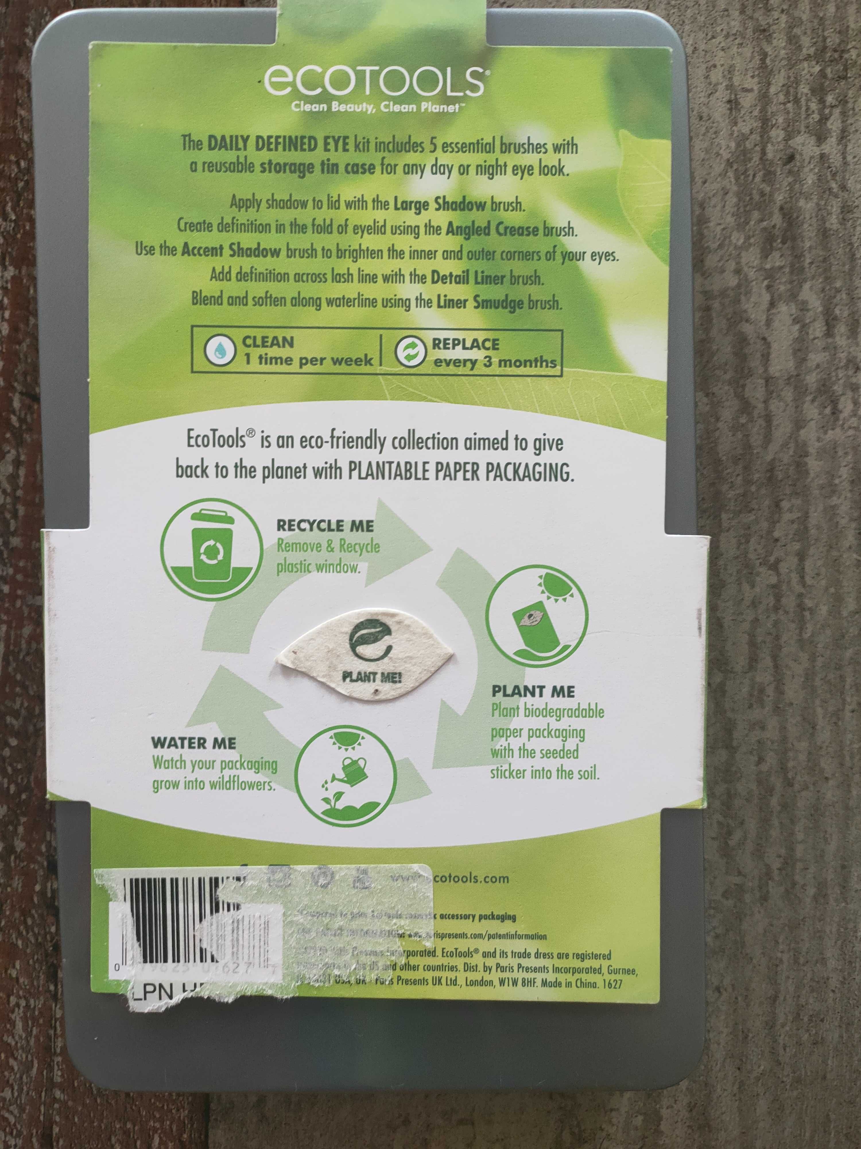 Ecotools zestaw pędzli do makijażu oczu 5 szt nowe