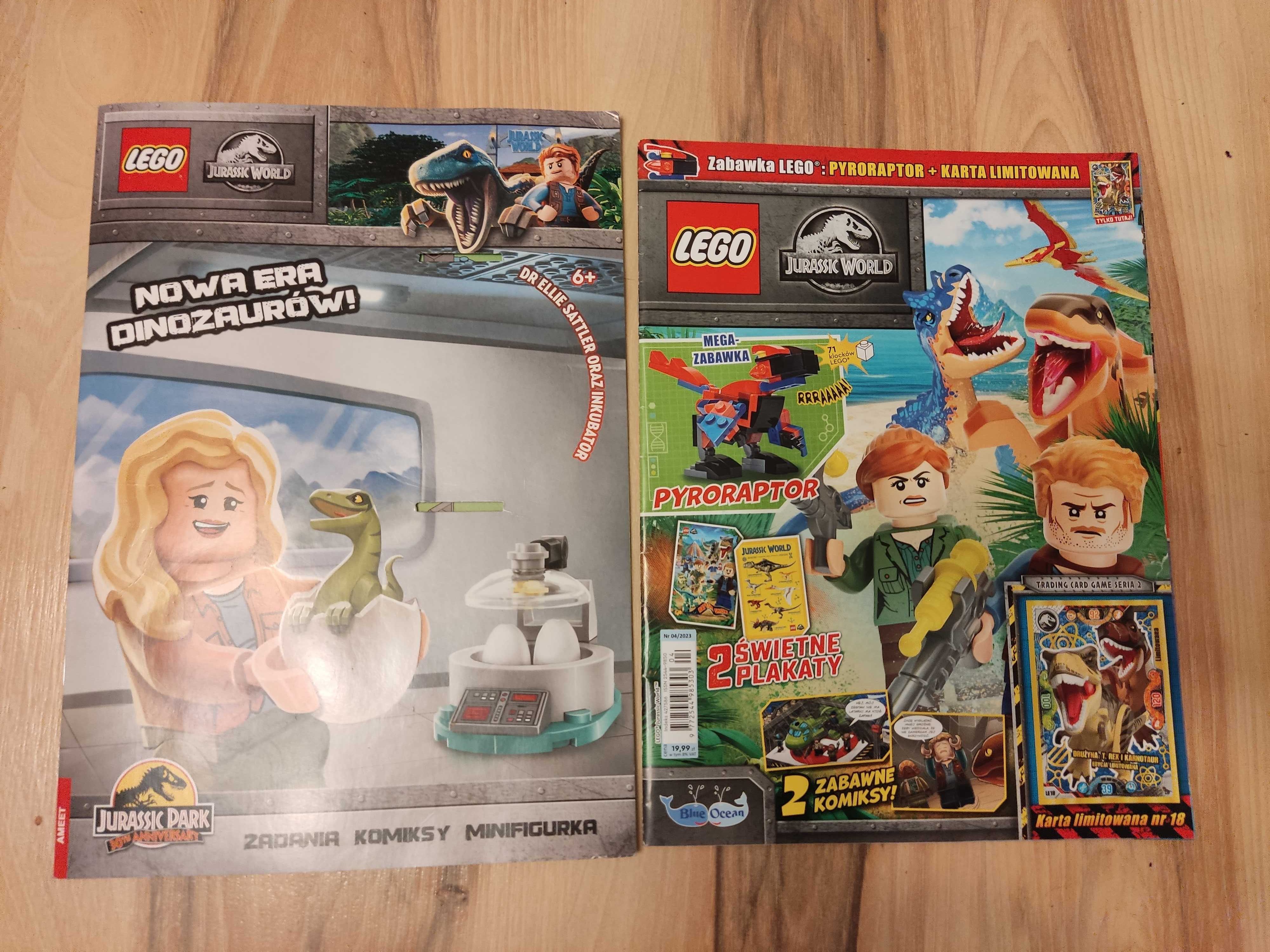2 gazetki LEGO Jurassic World bez dodatków