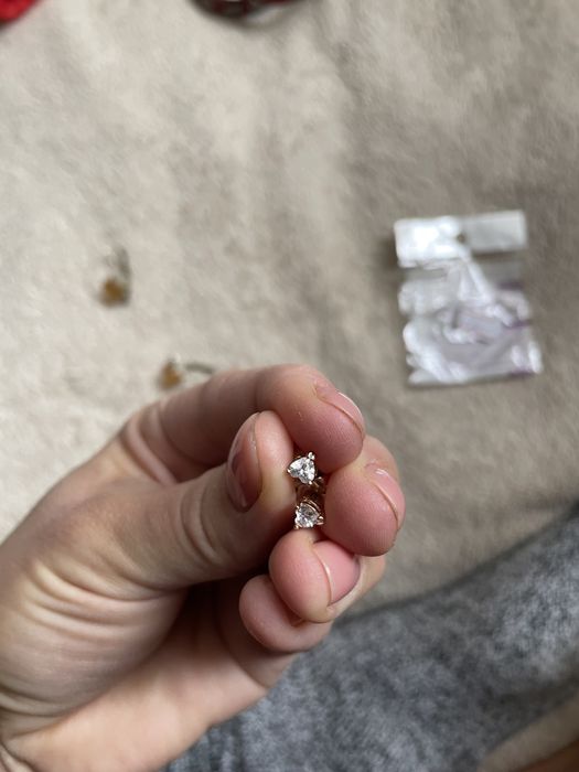 Сережки мед. сталь, серьги