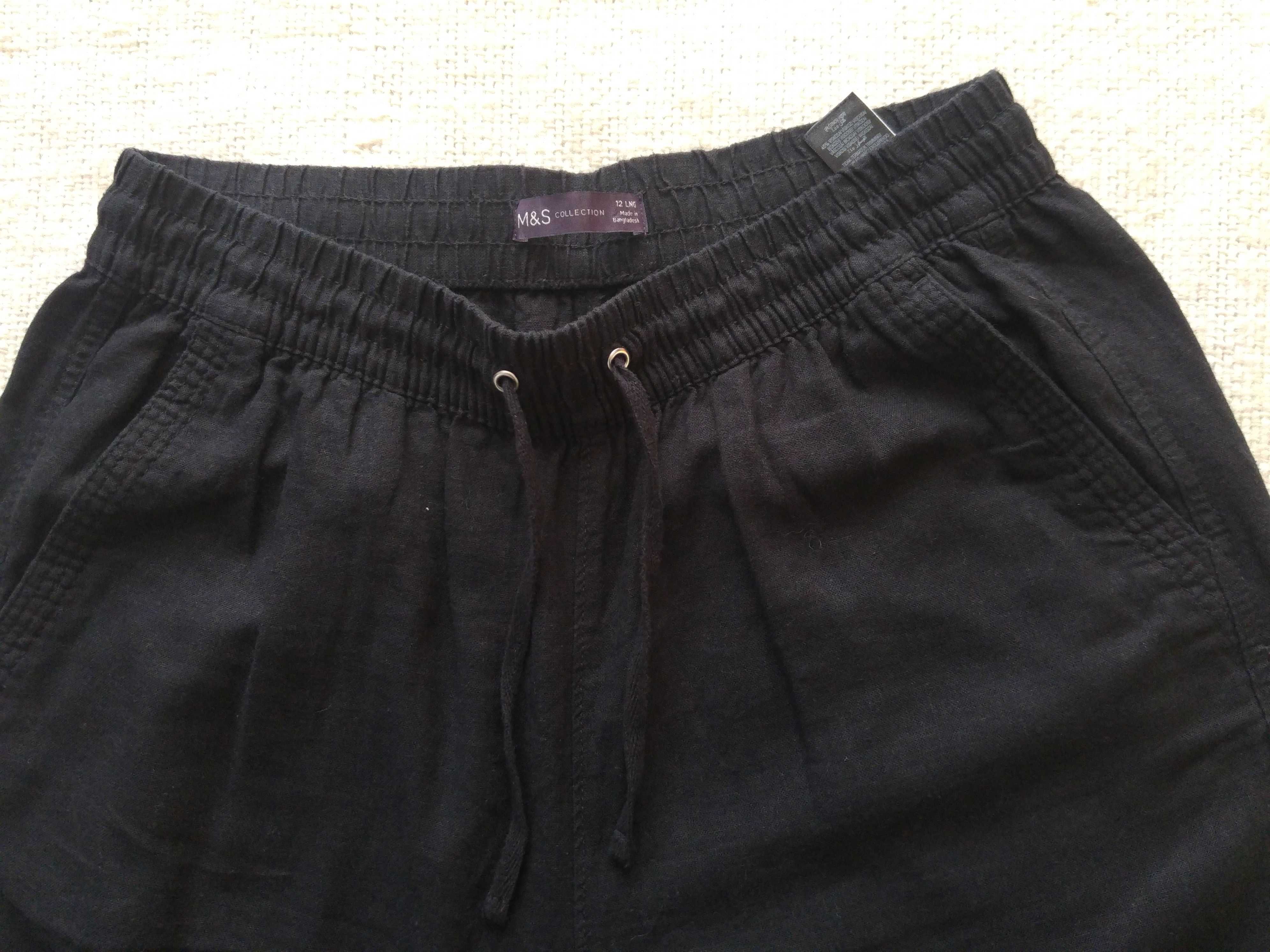 Spodnie lniane damskie M&S