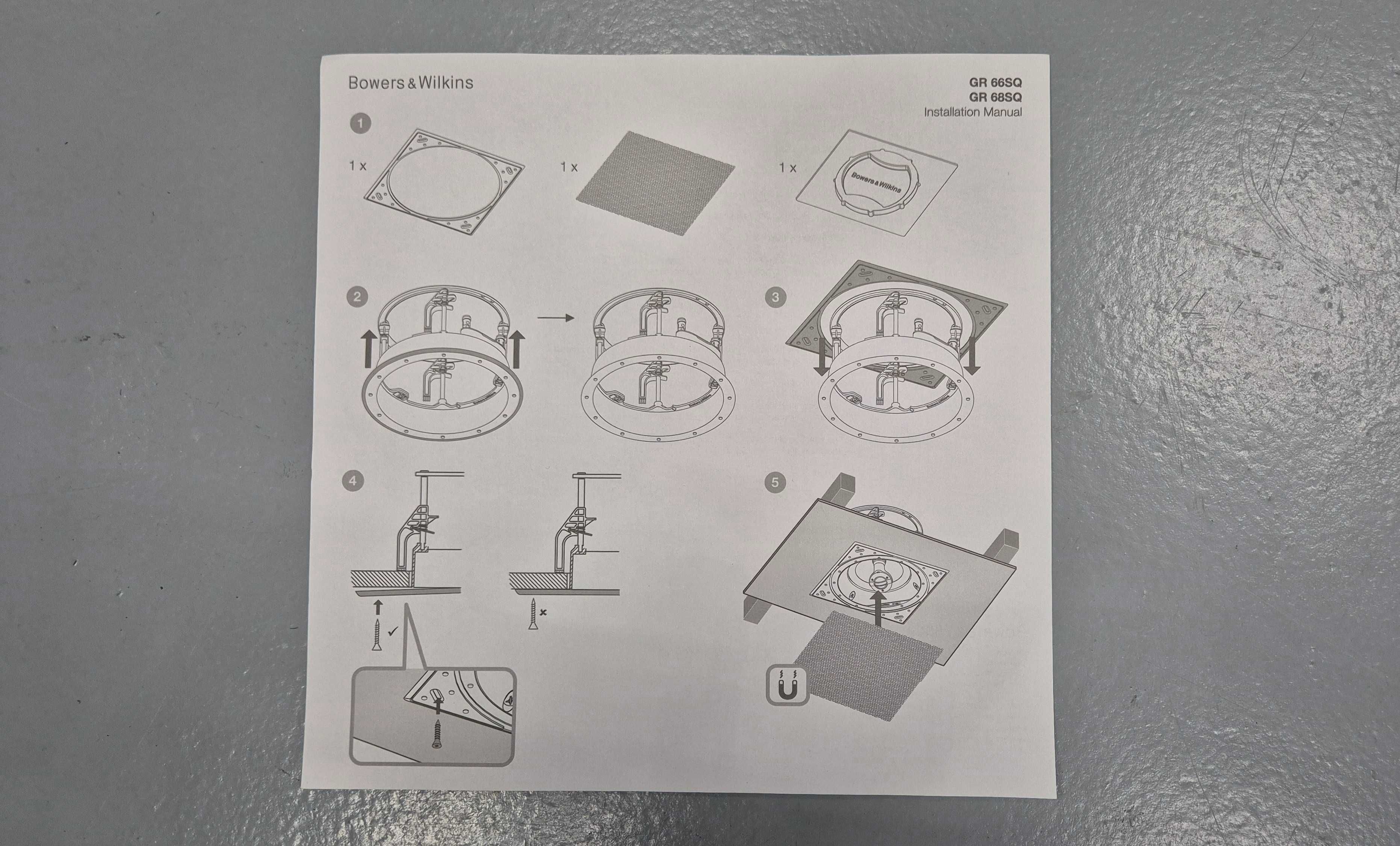 BOWERS & WILKINS Grille Assembly 66 Square Гриль квадратный 6" ПАРА!!!