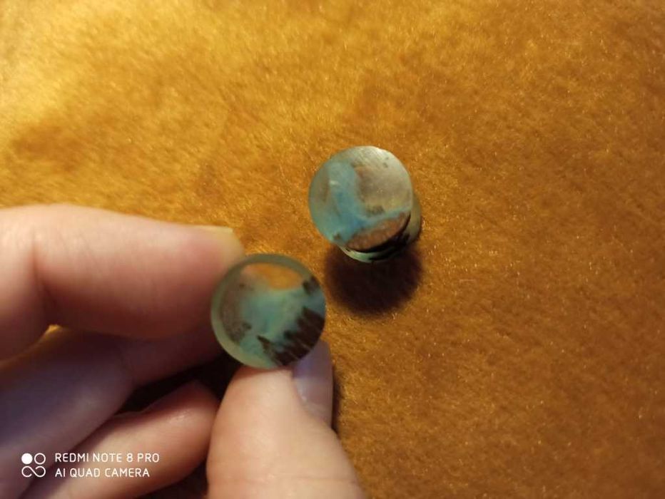 Серьги плаги WoodWork TUNNEL Round Blue Translucent Туннели