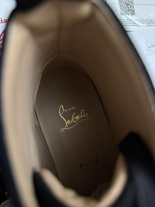 Высокие Кроссовки кеды Christian Louboutin с шипами labuten labouten