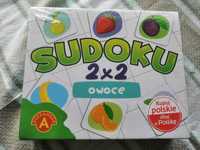 Gra edukacyjna dla młodszych dzieci Sudoku 2x2 OWOCE