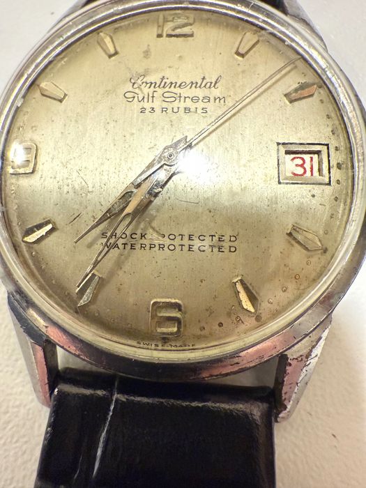 Vintage zegarek swiss Continental Gulf Stream