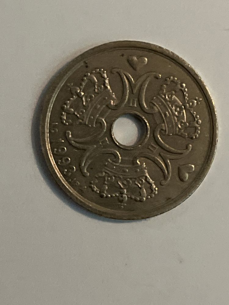 Moneta Duńska 2 korony 1993