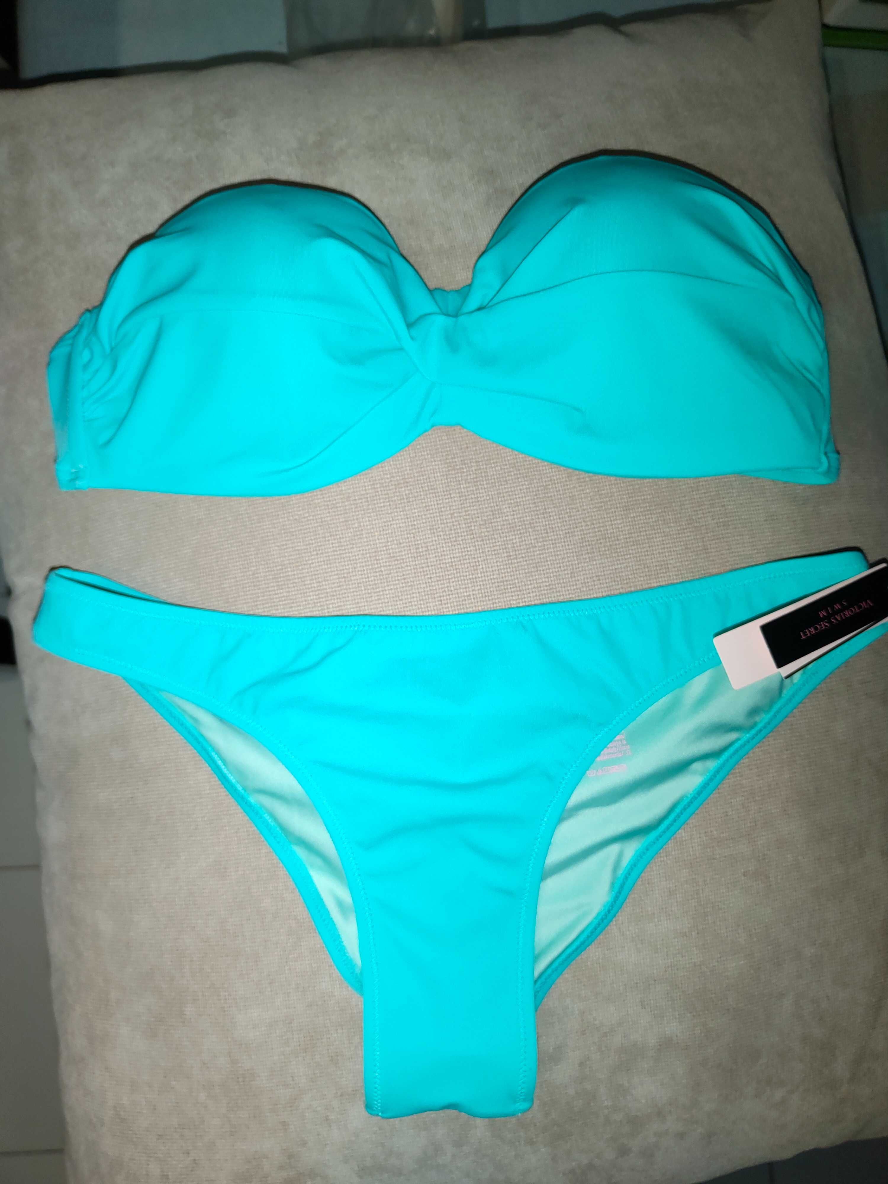 Victoria Secret original 36C топ, М низ. Купальник бирюзового цвета.