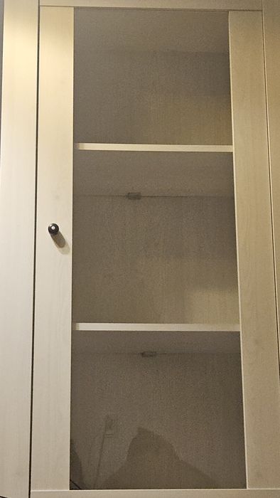 Witryna biała z szufladą i szafką