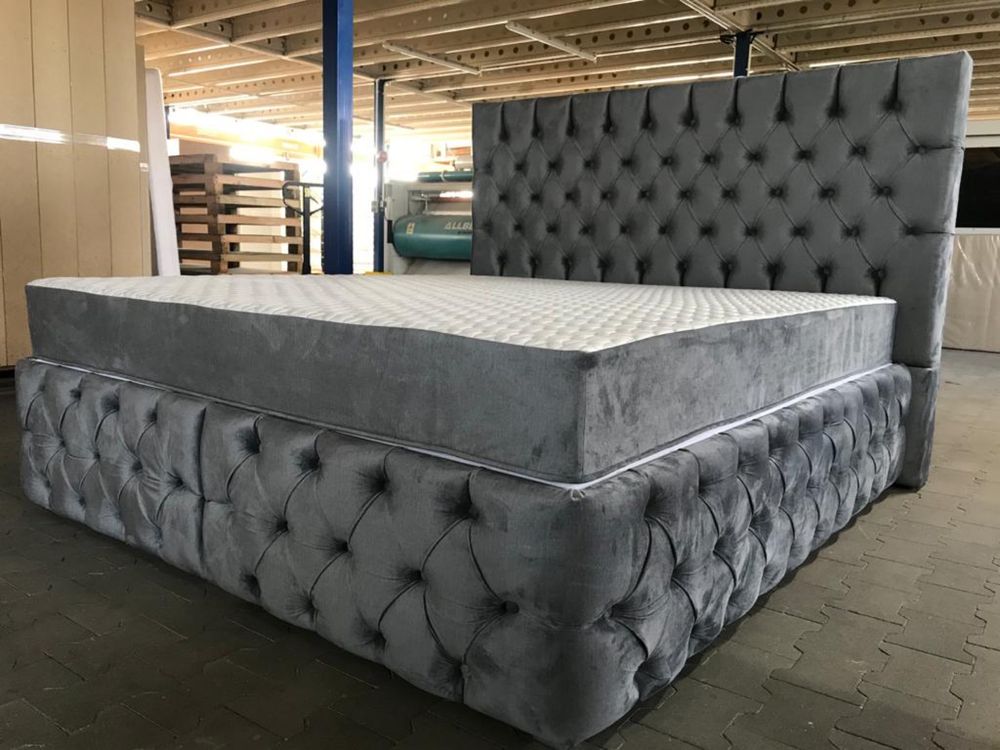 Łóżko kontynentalne Orion Chesterfield  z pojemnikiem na posciel