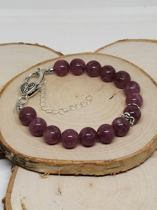 Energetyczna bransoletka z pięknego Lepidolitu