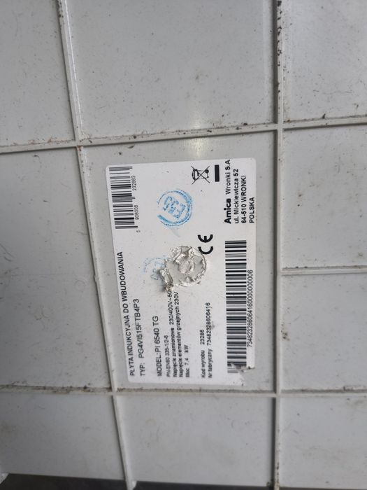 Płyta indukcyjna Amica PI 7540 TG szkło całe