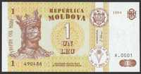 Mołdawia 1 leu 1994 - A.0001 - stan bankowy UNC