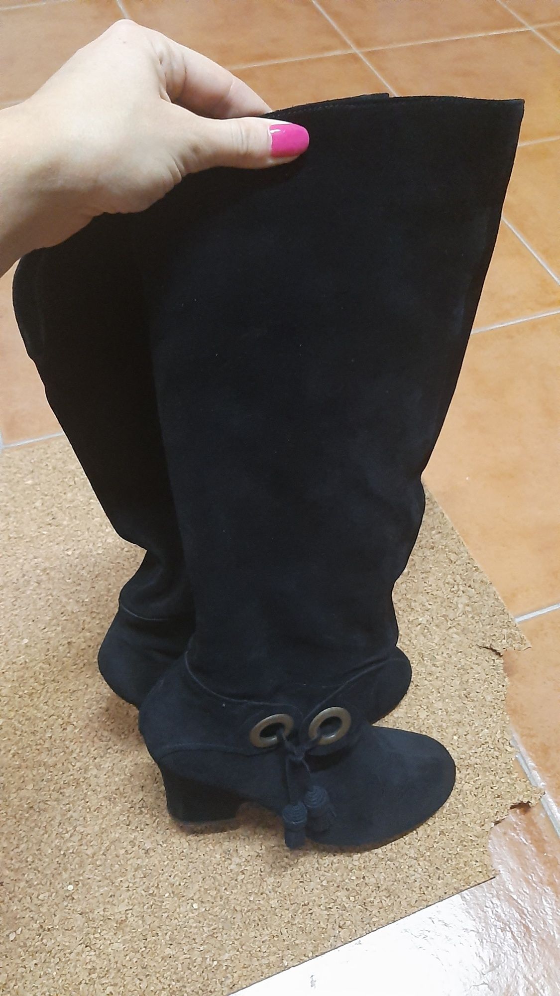 Botas de Cano Alto Blueprint em Pele/Couro