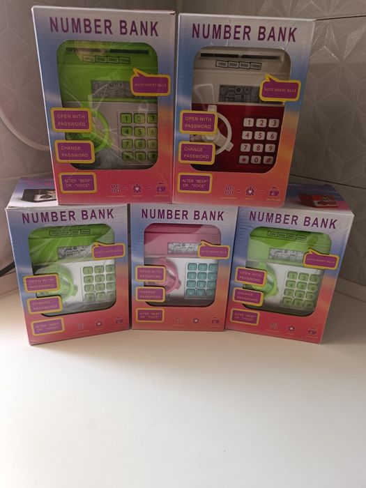 скарбничка банкомат дитячий подарунок сейф кодовий копилка купюроприйм