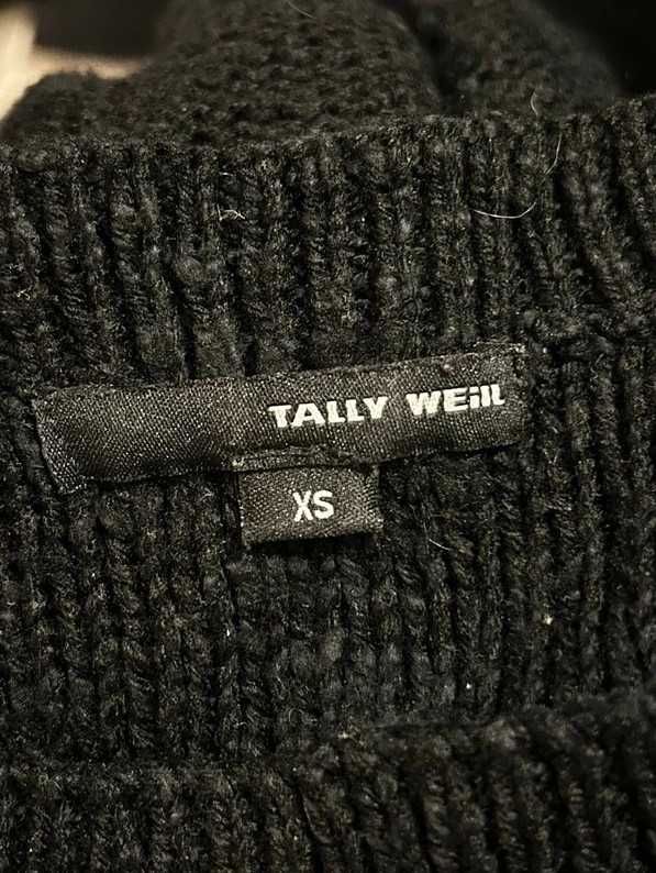 Tally Weijl XS 34 czarny sweter z napisem "party"