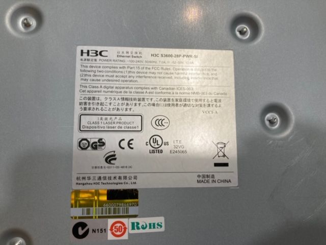 Switch H3C S3600-28P-PWR-SI