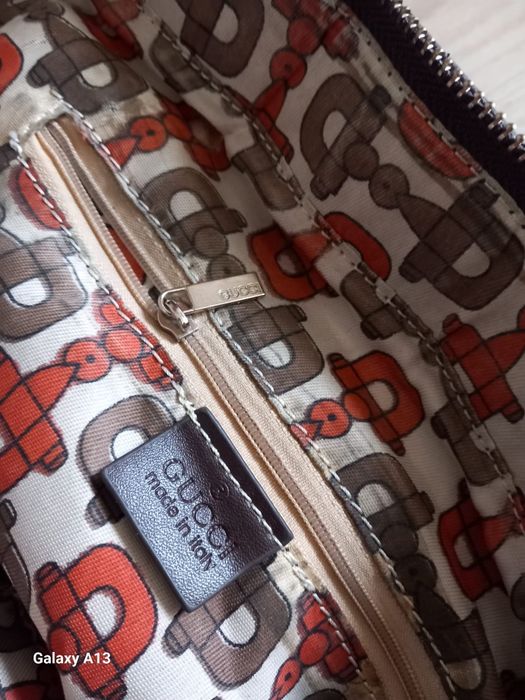 Gucci duża torebka szoperka z płótna