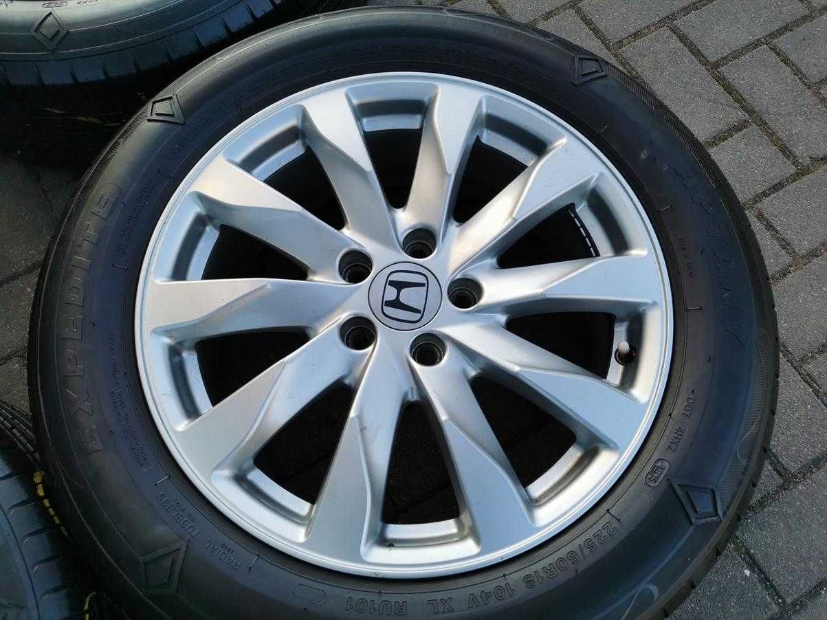 5x114.3 Alu Koła R18 Honda CRV ET50 7J 225/60 Letnie 8mm Opony