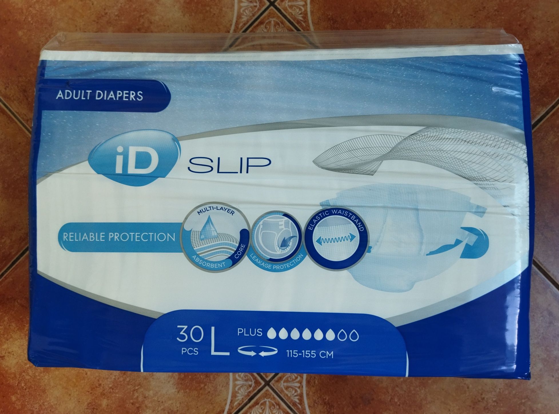 Підгузки для дорослих iD Slip Plus розмір L, 30 шт (115-155)