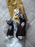 Conjunto de gatos de madeira novos