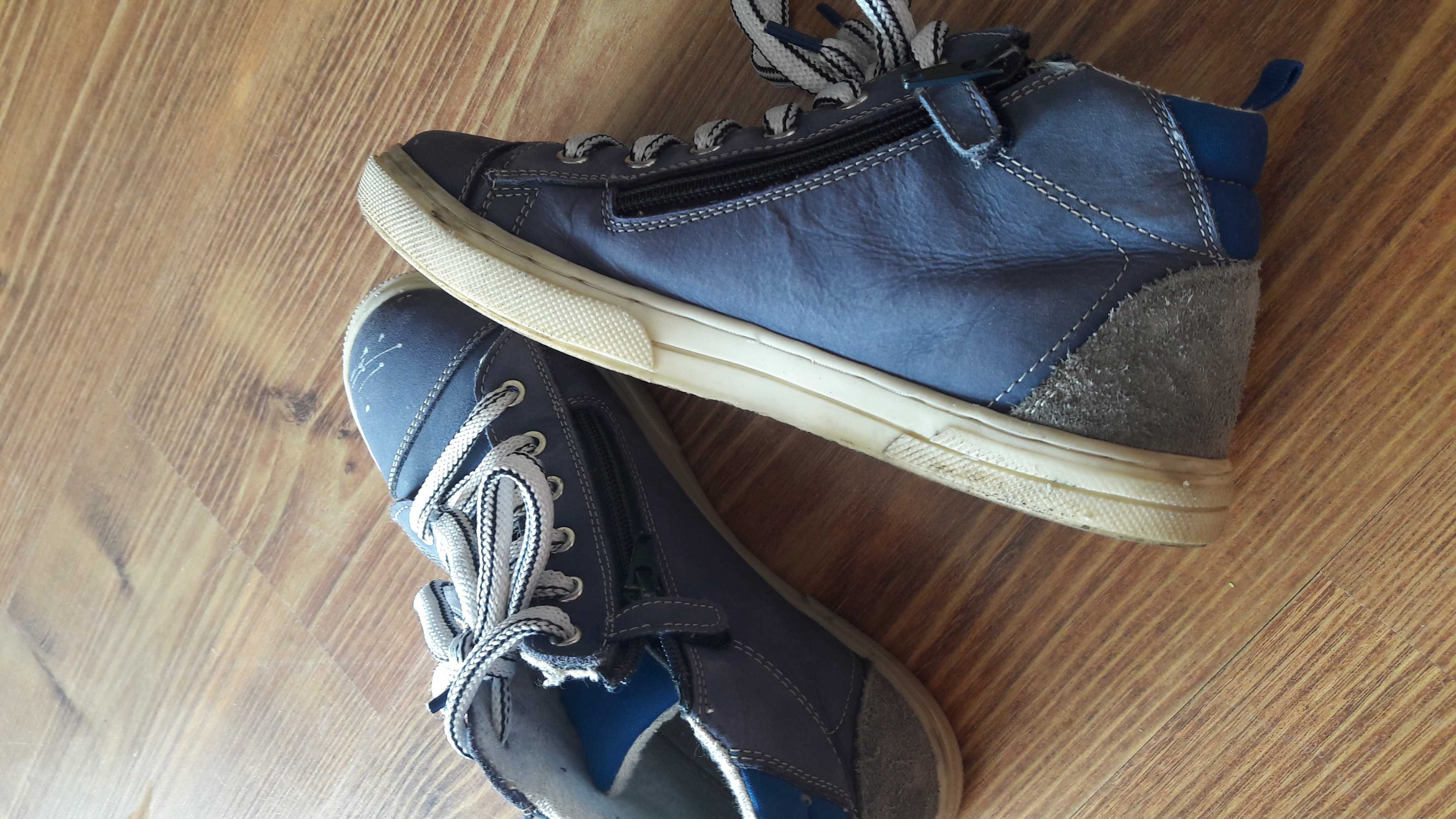 Buty swaggiess skórzane 35 granatowe