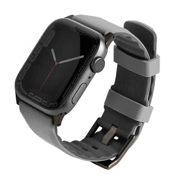 Pasek UNIQ Linus do Apple Watch 42-49mm, Szary Silicone AiroSoft™