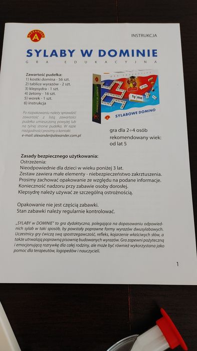 Gra Edukacyjna Sylaby w Dominie firmy Alexander