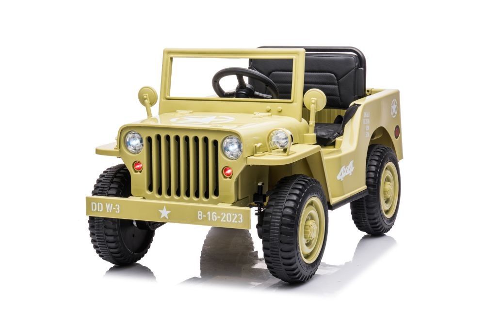 Auto Na Akumulator JH-103 Wojskowa Zieleń  willys 4x4